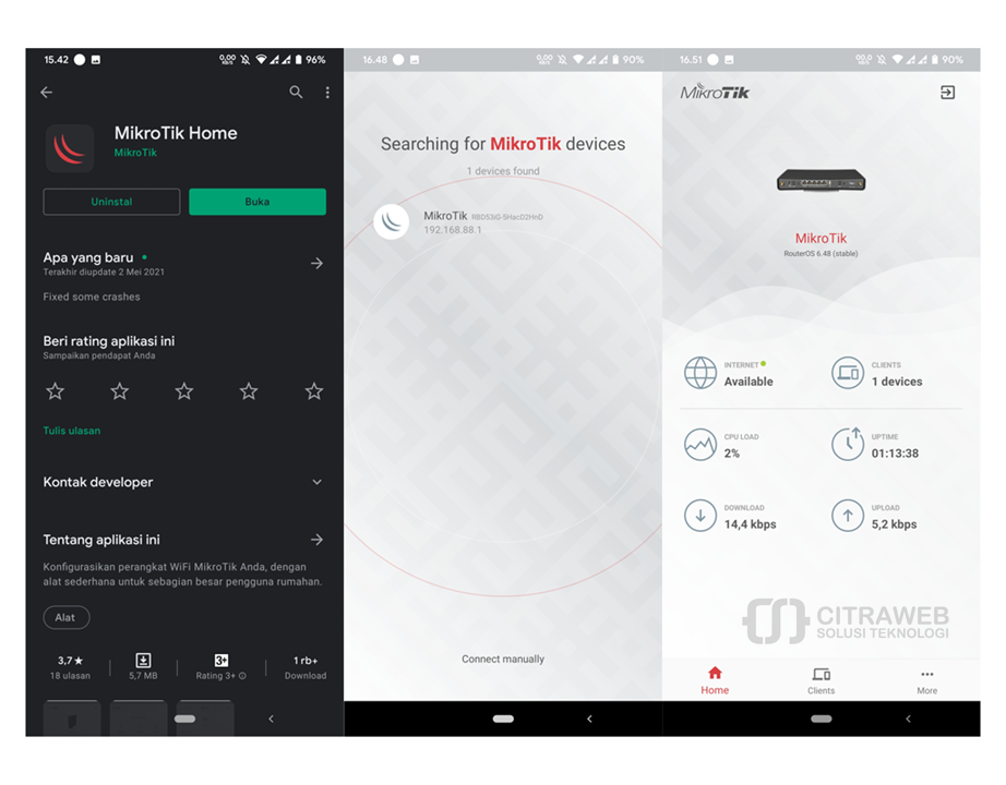 Citraweb.com : Mikrotik Home - Setup Mikrotik Tanpa Ribet