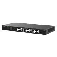 RG-ES126FGS-LP 24-Port 10/100 Mbps with 2-Port Gigabit Unmanaged PoE Switch